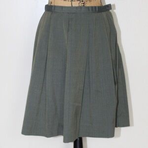 Vintage 60s 70s Koret California Koratron Pleated Green A-Line Skirt Women’s S